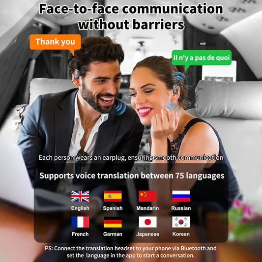 Bezdrôtové slúchadlá OWS Bluetooth 5.4 s AI prekladačom (pre iOS a Android)