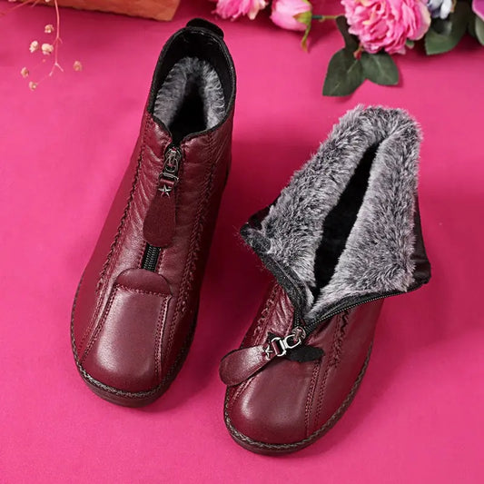 🔥Dámske členkové čižmy z prírodnej kože s protišmykovou úpravou👟