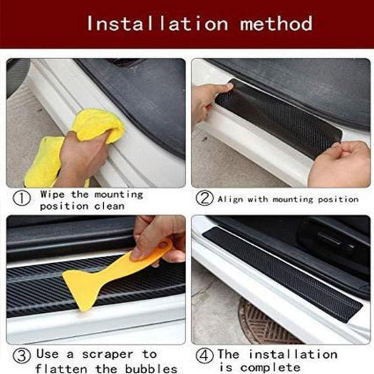 🚗Nálepky na prahy dverí z uhlíkových vlákien