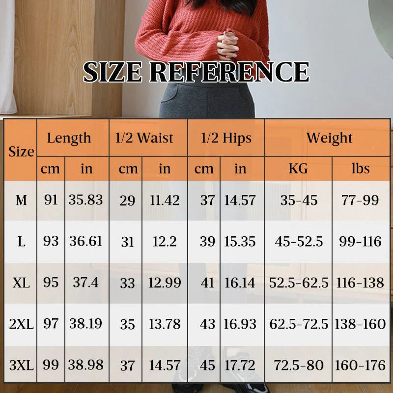 🧣 Módne dámske termo kašmírové úzke nohavice👖