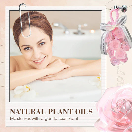 Ručne vyrobená kytica z krištáľového mydla s ružami