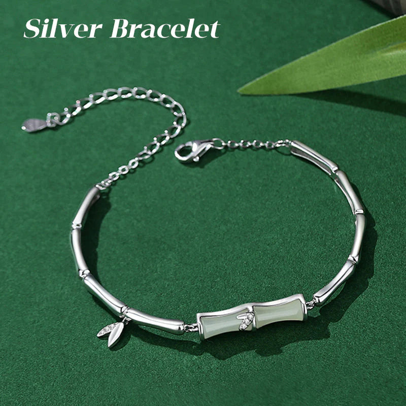 💫Náramok z hetianského bambusu a nefritu