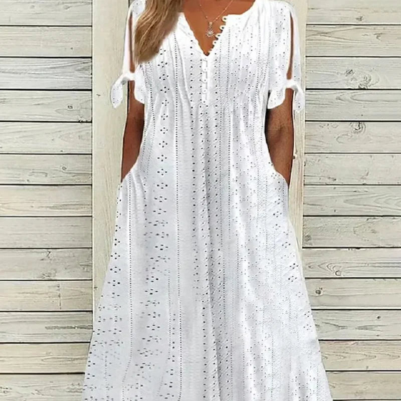 2026 🥰Elegantné dámske šaty s výstrihom do V