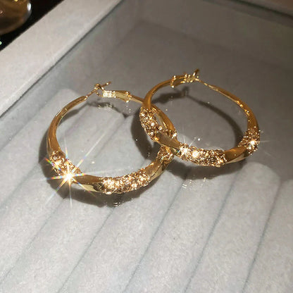 Okrúhle náušnice so zirkónom