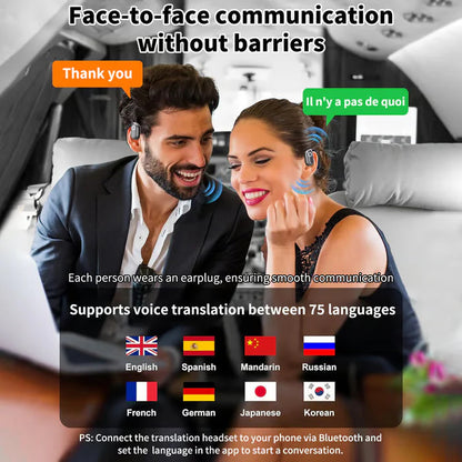 Bezdrôtové slúchadlá OWS Bluetooth 5.4 s AI prekladačom (pre iOS a Android)