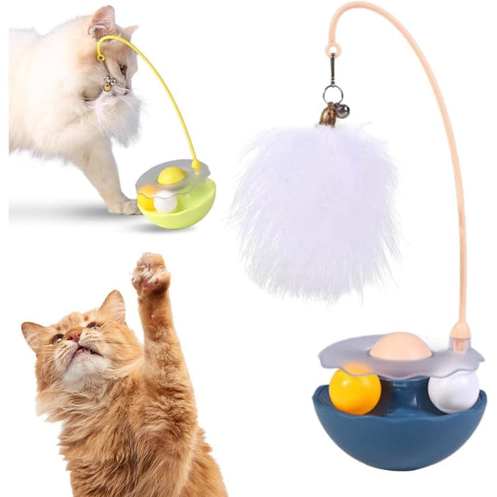 🐈‍ Hojdacia hračka pre domáce zvieratá s pierkami a mätou kocúrnikov