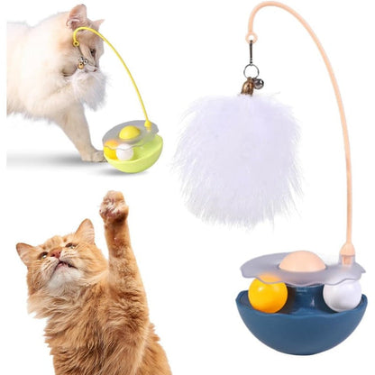 🐈‍ Hojdacia hračka pre domáce zvieratá s pierkami a mätou kocúrnikov