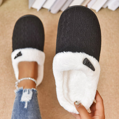 Plyšové vnútorné papuče s flísovou podšívkou pre teplo