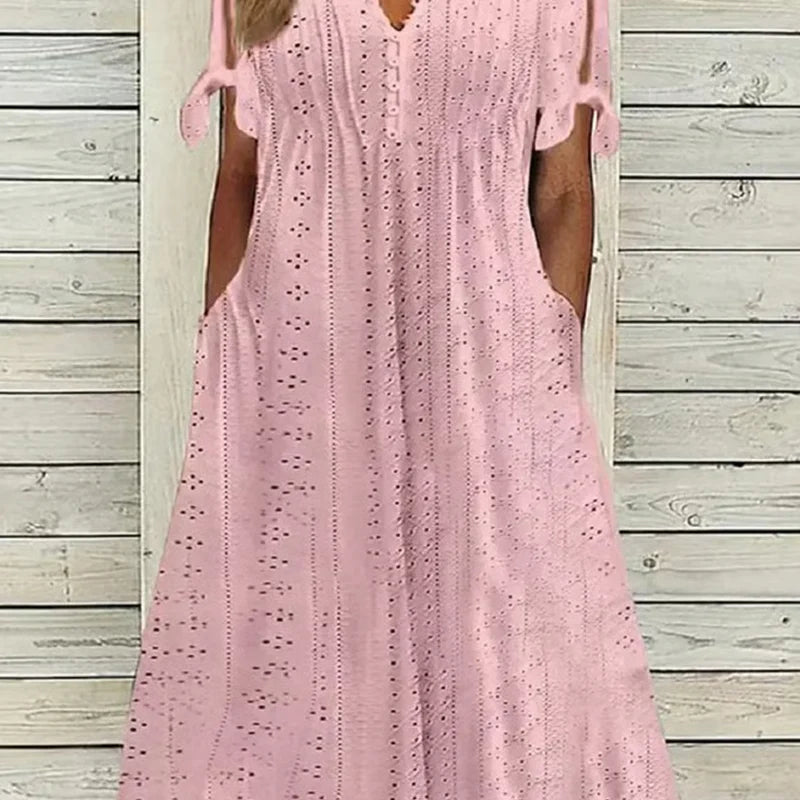 2026 🥰Elegantné dámske šaty s výstrihom do V