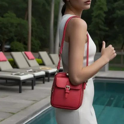 Kožená kabelka cez telo