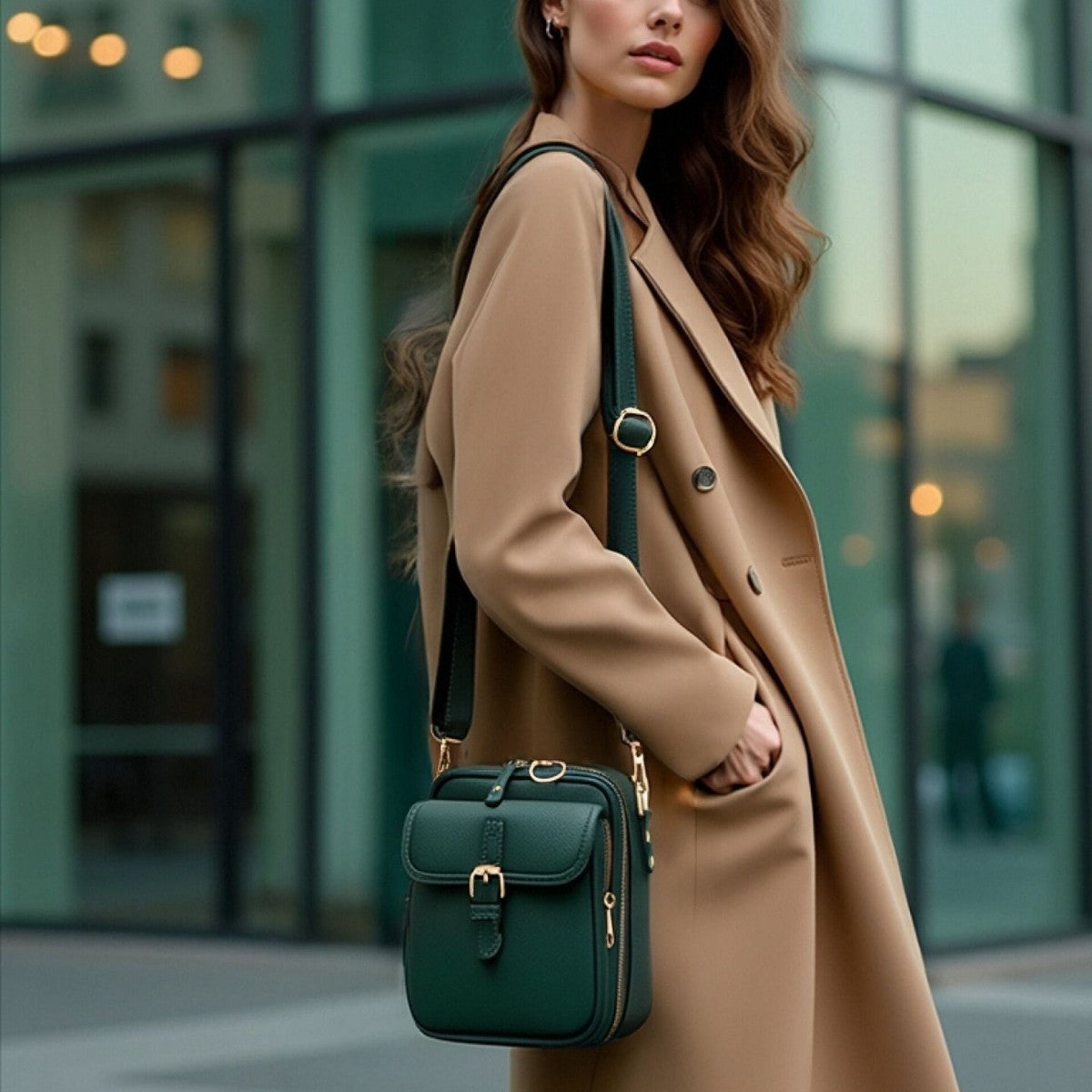 Kožená kabelka cez telo