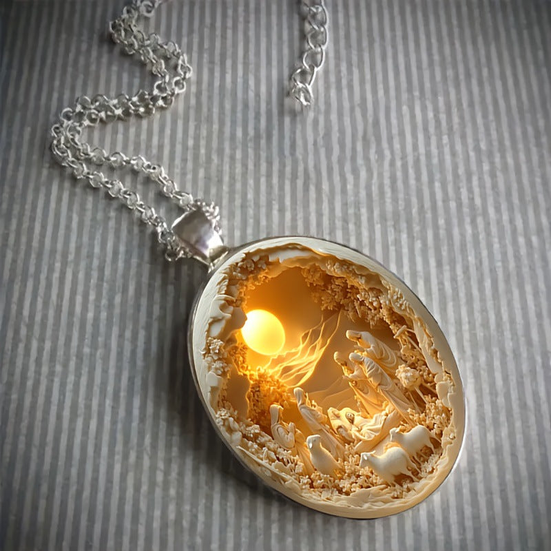 Náhrdelník s príveskom Narodenie Ježiša – Svetlo viery, večné požehnanie ✨