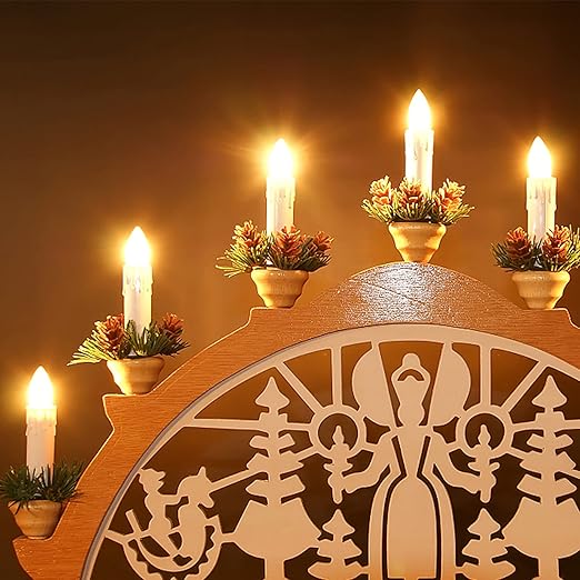 🎄Bezdrátové bezplamenné svíčky s dálkovým ovládáním a klipy