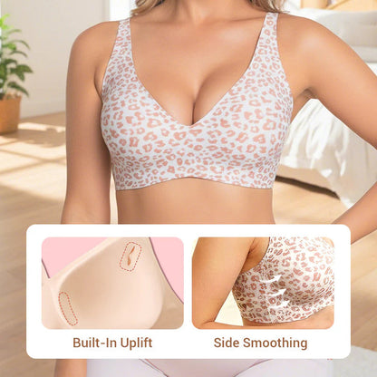 Jelly Wireless Dámske pohodlné bezdrôtové podprsenky Push Up Bralettes Bezšvové tričká Podprsenky Deep V Podprsenky na každodenné nosenie
