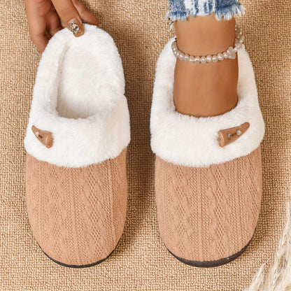 Plyšové vnútorné papuče s flísovou podšívkou pre teplo