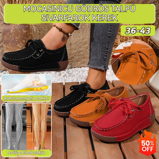 🔥Dámske topánky na platforme s okrúhlou špičkou - Pohodlné a štýlové topánky, ktoré poskytujú oporu chodidlám, tlmia nárazy a pomáhajú udržiavať správne držanie tela.