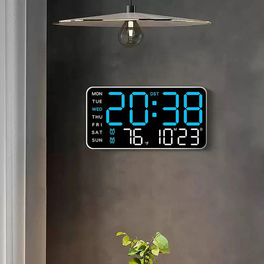 Veľké digitálne nástenné hodiny s LED diódami