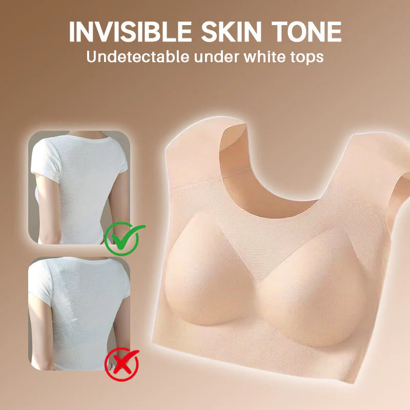 Jednodielna bezšvová podprsenka s integrovanými ramennými vypchávkami