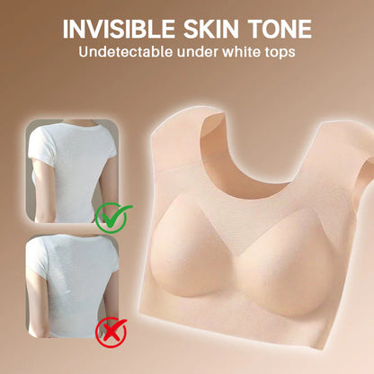 Jednodielna bezšvová podprsenka s integrovanými ramennými vypchávkami