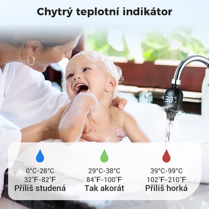 🌡️Vodotěsný LED displej Sprchový teploměr v Celsiích