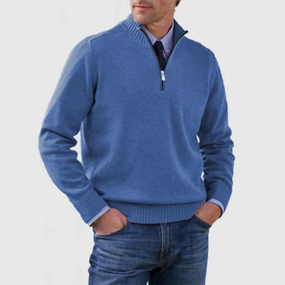[M-4XL]Módní, teplý svetr na zip na podzim a zimu