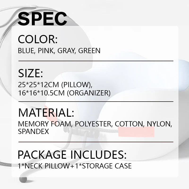 🛌🏻Vankúš na krk z pamäťovej peny v tvare U(2 kusy za lepšiu zľavu)