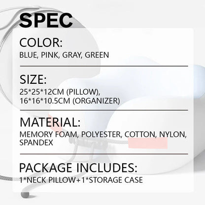 🛌🏻Vankúš na krk z pamäťovej peny v tvare U(2 kusy za lepšiu zľavu)