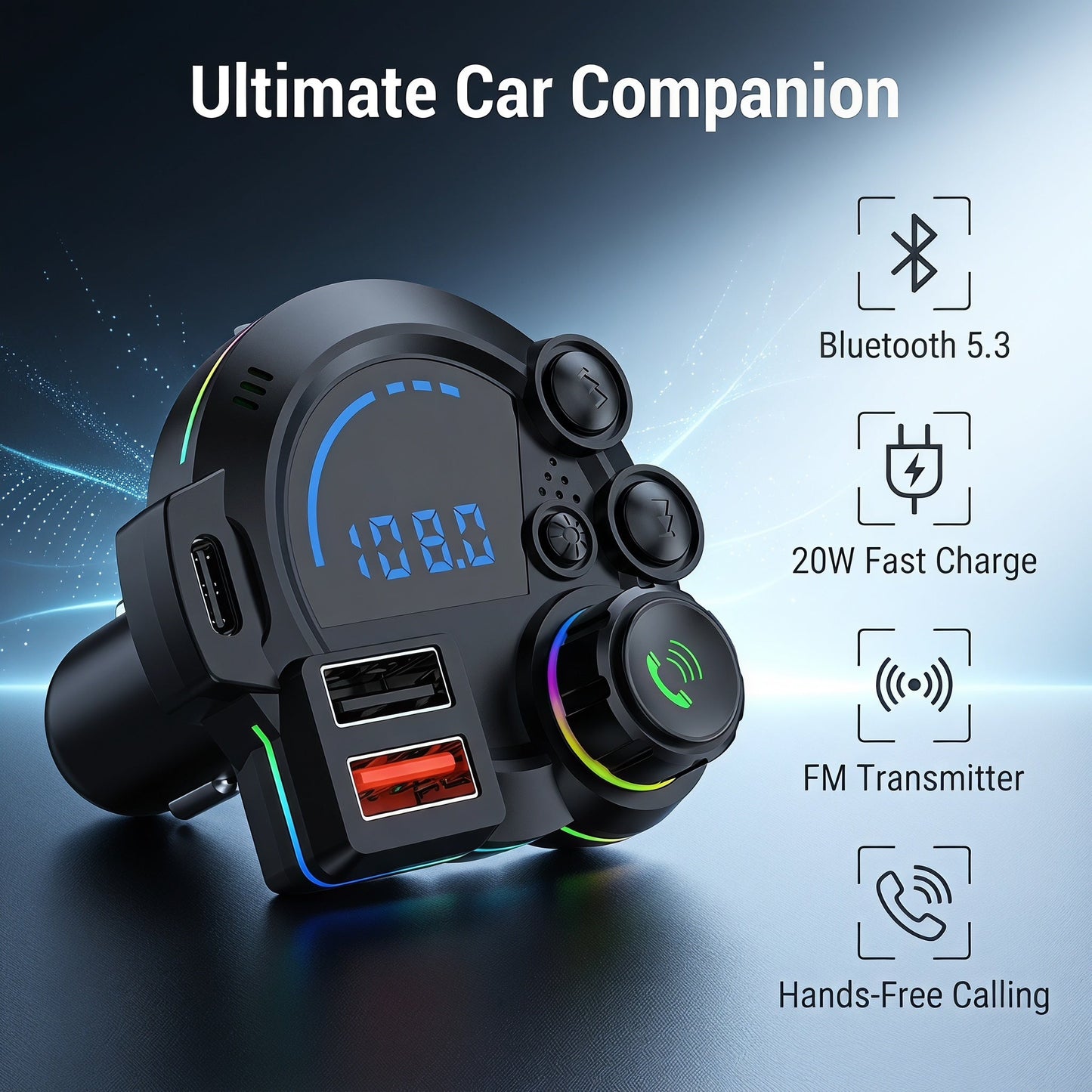 Bluetooth FM vysielač do auta