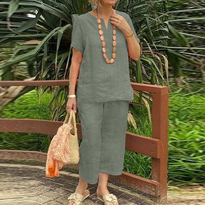 2026 Dámska súprava pozostávajúca z voľnočasového topu a nohavíc