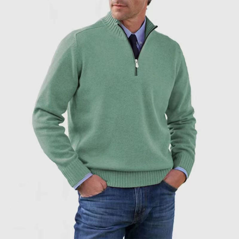 [M-4XL]Módní, teplý svetr na zip na podzim a zimu