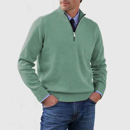 [M-4XL]Módní, teplý svetr na zip na podzim a zimu