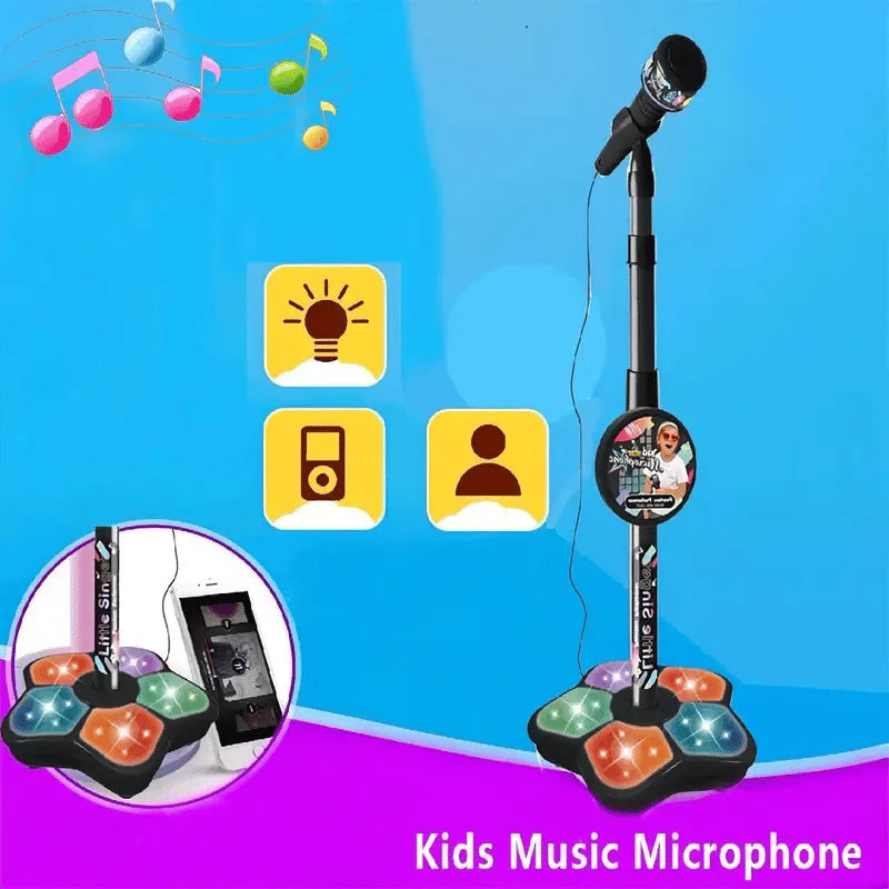 Hra se zatahovacím mikrofonem, hra na karaoke se světlem