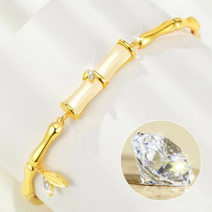 Dámsky bambusový náramok s retiazkou