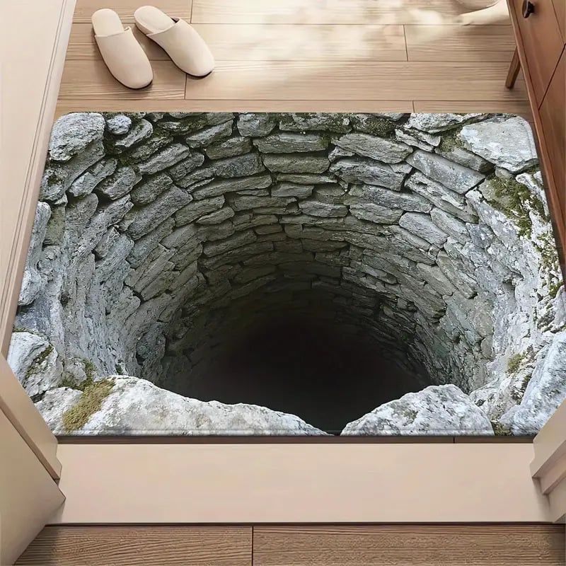 🔥Protiskluzová rohož z křemelinové zeminy, HD tisk, optický klamný vzor „Nekonečná propast“