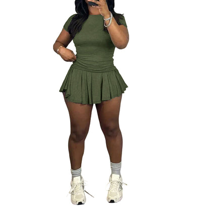 2026 Dámska športová súprava s plisovanou sukňou