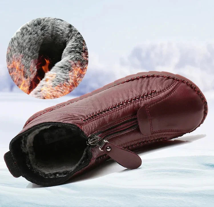 🔥Dámske členkové čižmy z prírodnej kože s protišmykovou úpravou👟