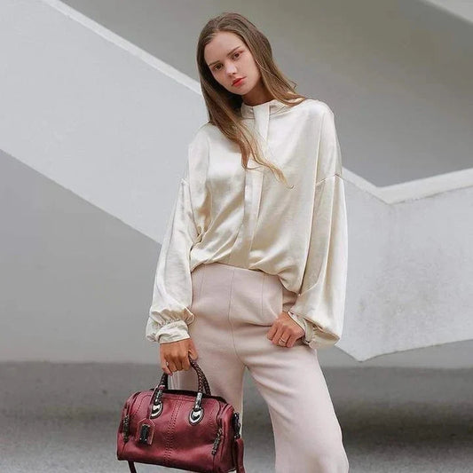 👜 Dámska klasická kožená taška s veľkou kapacitou