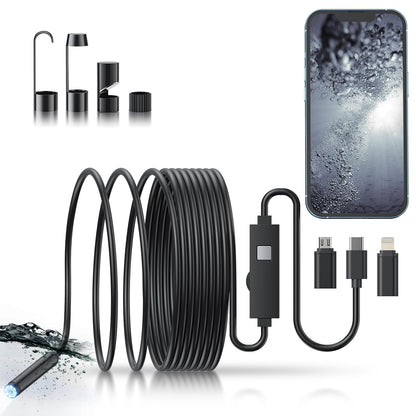 🔎 Endoskopická kamera typu „plug-and-play“ – kompatibilná so systémom Android, iPhone a iPad pre priame pripojenie