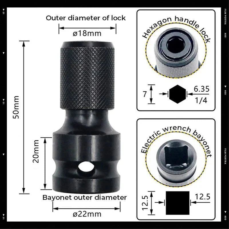 🧰 Adaptér na skrutkovač 1/4" šesťhranný rýchloupínací⚙️