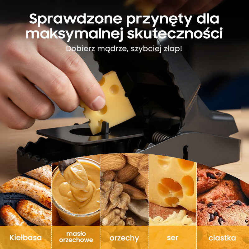 Opakovaně použitelná past na krysy s vysoce citlivým spoušťovým mechanismem
