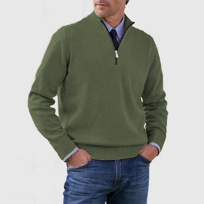[M-4XL]Módní, teplý svetr na zip na podzim a zimu