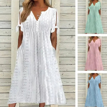 2026 🥰Elegantné dámske šaty s výstrihom do V