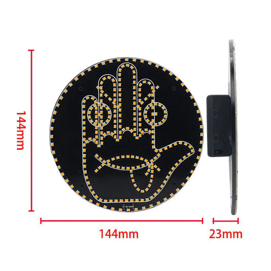 LED svetlo na zadné okno auta s rozpoznávaním výrazov a gest