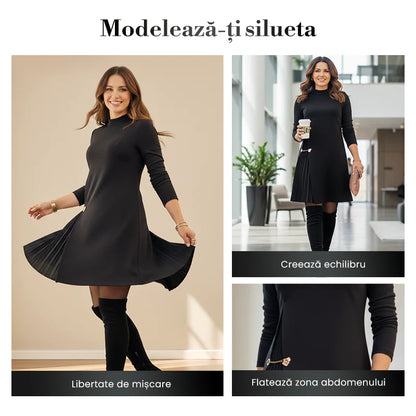 2026💝 Elegantné plisované šaty s dlhým rukávom