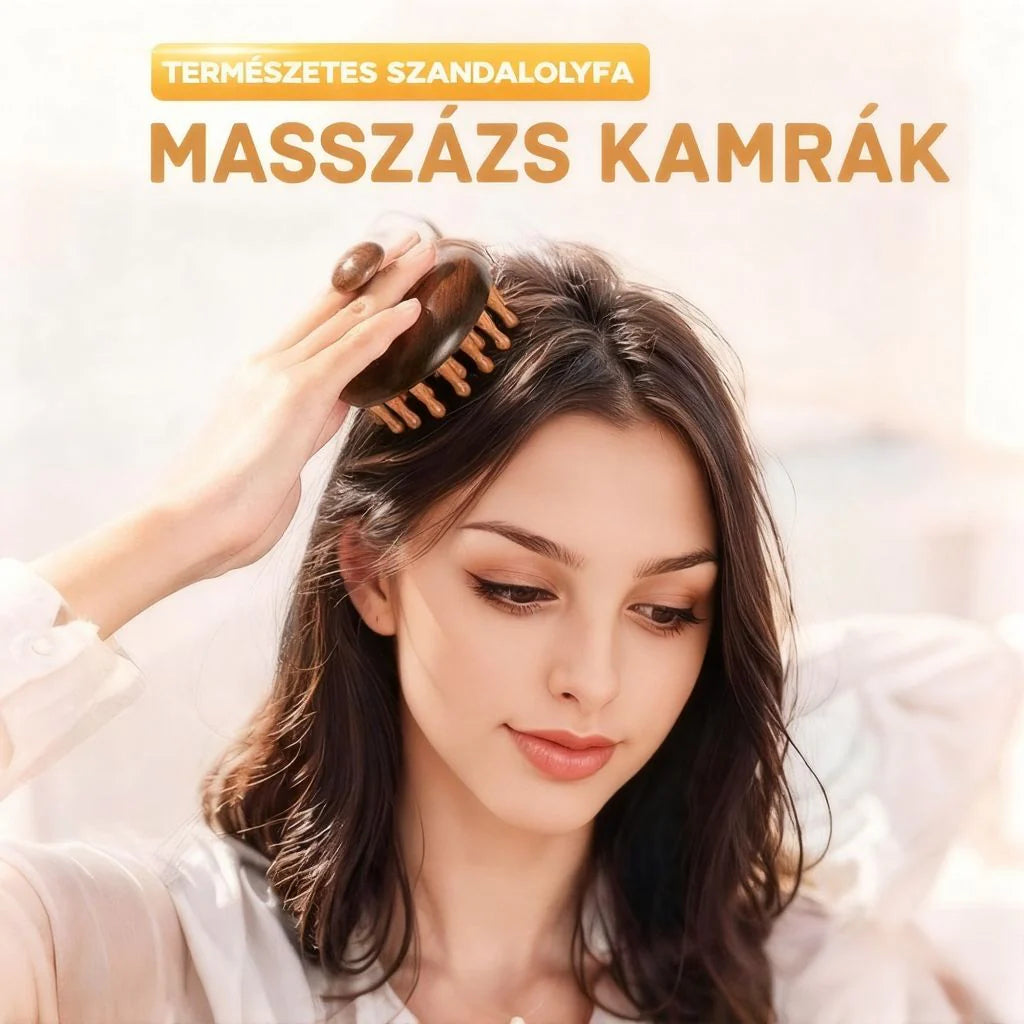 Masážny hrebeň z prírodného santalového dreva