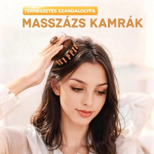 Masážny hrebeň z prírodného santalového dreva