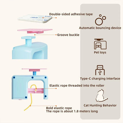 Stropná hádanka pre mačky AutoBounce USB-C