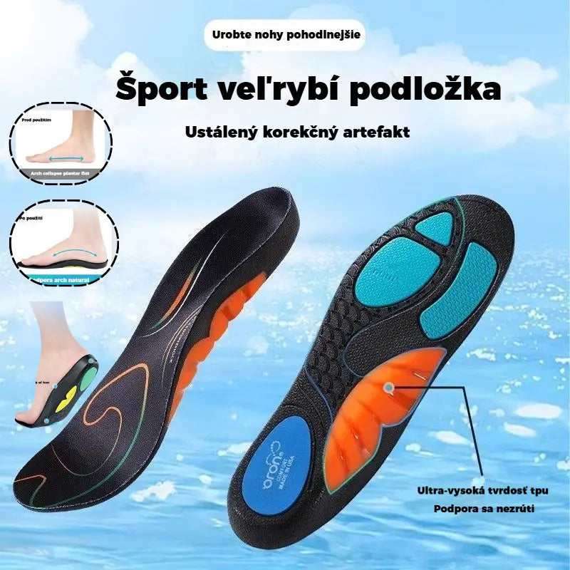 Veľrybie podrážky s odpruženou klenbou a stielkou
