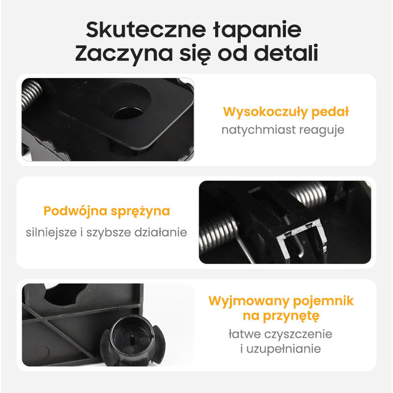Opakovaně použitelná past na krysy s vysoce citlivým spoušťovým mechanismem