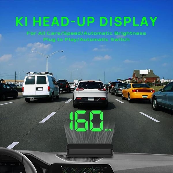 Digitálny rýchlomer s head-up displejom pre autá – HUD pre osobné autá, nákladné autá a motocykle